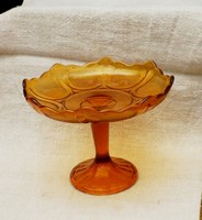 Antique glass pedestal table