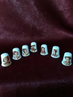 Viii. Porcelain thimble decorated with portraits of Henrik and his six wives!