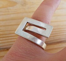 Modernista ezüst gyűrű 60-as méret