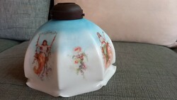 Antique lampshade marked with nymph painting