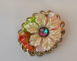 Vintage spring flowers brooch