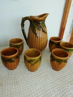 Retro ceramic wine set /corn/