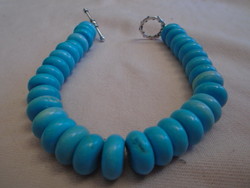 100% Natural polished turquoise mineral claw from selected circle-shaped grains with eternal guarantee