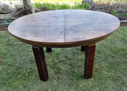 Oval art deco extendable table