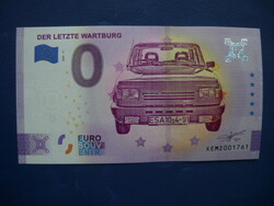 NÉMETORSZÁG 0 EURO 2020 AZ UTOLSÓ WARTBURG! UNC! RITKA EMLÉKPÉNZ!