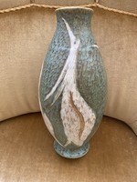 Today's offer !!!Lívia Gorka: turquoise bird vase 29 cm high