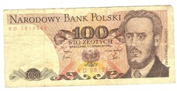 100 zloty zlotych 1982 Lengyelország