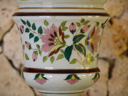 Hand painted antique kerosene lamp or vase