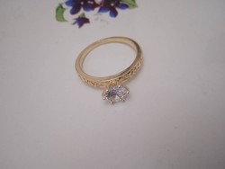 Old gilded stone ring