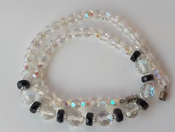 Vintage polished glass bead string