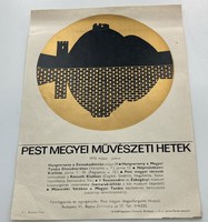 Balogh László (Szentendre, 1930-2002): Pest Megyei Művészeti Hetek, villamosplakát, 1970