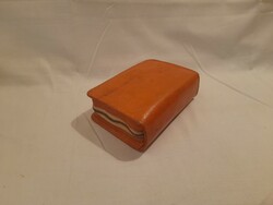 Old travel razor set in leather case