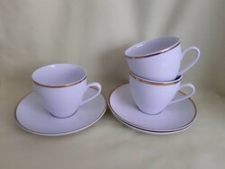 Cseh porcelán kávés csésze  + tányér ( 3 darab)