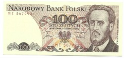 100 Zloty zlotych 1986 Poland 3. Aunc