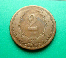 2 fillér - 1898 - K-B - bronz