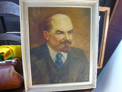 Oil painting of Lenin