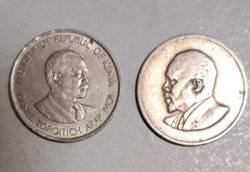 2 féle KENYA 50 cent 1967, 1980 (205)