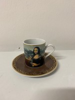 Goebel coffee cup with base with leonardo motif