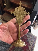 XIX. Century copper crucifix, 20 cm high rarity. Orthodox