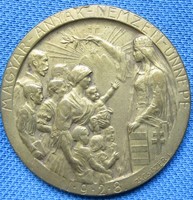 János Zsádoki Csiszér /1883-1953/National Day of Hungarian Mothers bronze commemorative medal 40 mm, marked