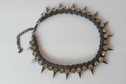 Spiked stone necklaces