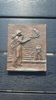 St. Monica bronze relief wall decoration