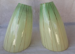 2 darab retro kézzel festett  üveg lámpabura