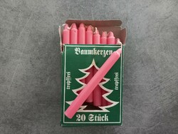 16 db rózsaszín karácsonyfa gyertya