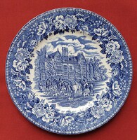 Heritage ironstone English scene blue porcelain plate