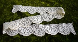Crochet lace shelf decoration, drapery curtain lace 89 x 5 cm shelf strip