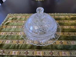 Glass butter dish