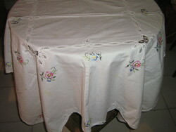 Beautiful stitched embroidered cross stitch tablecloth
