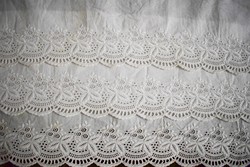 Embroidered lace shelf decoration, drapery curtain lace 109x15; 111x15; 107x15 cm 3 pcs. Shelf line