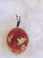 Retro Christmas tree decoration, cotton wool peach