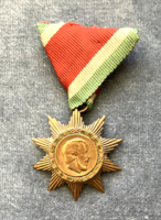 Hungarian Order of Merit for Freedom (1946) bronze degree with original ribbon