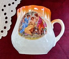 Zsolnay mythological scene belly mug