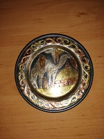 Copper wall plate with camel pattern - dia. 12 Cm (square)
