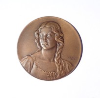 Budapest souvenir - berán 1931 bronzed aluminum plaque