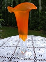 Muránói glass többszínű üveg  váza