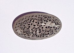 Vietnamese rural life picture, 900 silver brooch