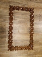 Large - 100 x 60 cm. - Carved image / mirror frame.