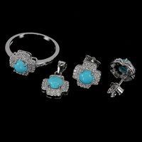 True turquoise 53 size 925 silver ring fulbevalo medal set