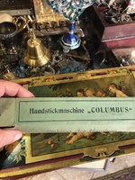 Colombus manual knitting machine from the turn of the century, 22 cm in size.