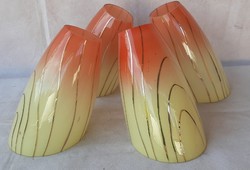 4 darab retro kézzel festett  üveg lámpabura