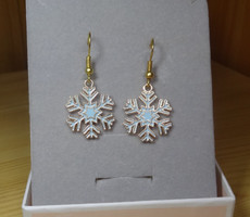 Fire enamel beautiful snowflake pendant earrings.