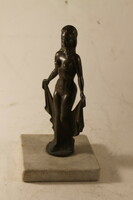 Antique bronze nude statue on a marble base 273