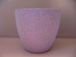 Purple, medium-sized ceramic bowl with a rough surface