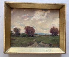 József Pázmán/1910-1991/--hilly landscape