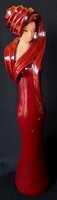 DT/213. Óriási BERG Kerámia női figura (Lady in Red)