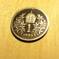 1895 Ferenc József 1 koronás ezüst érme....
